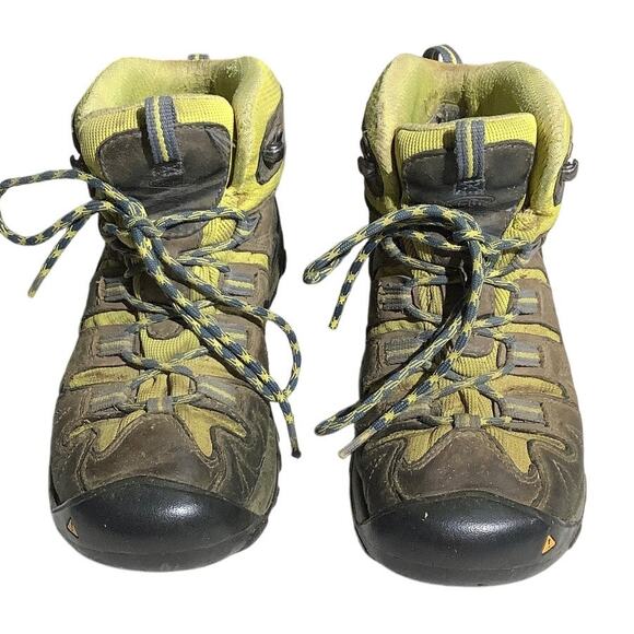 Keen Women’s Hiking Boots Size 6.5 — Brown/Yellow, Gypsum Mid, Leather Trail - Picture 1 of 6